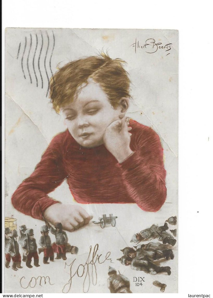 Illustrateur Albert Beerts - Enfant Soldats - édit. DIX 104 + Verso - Beerts, Albert