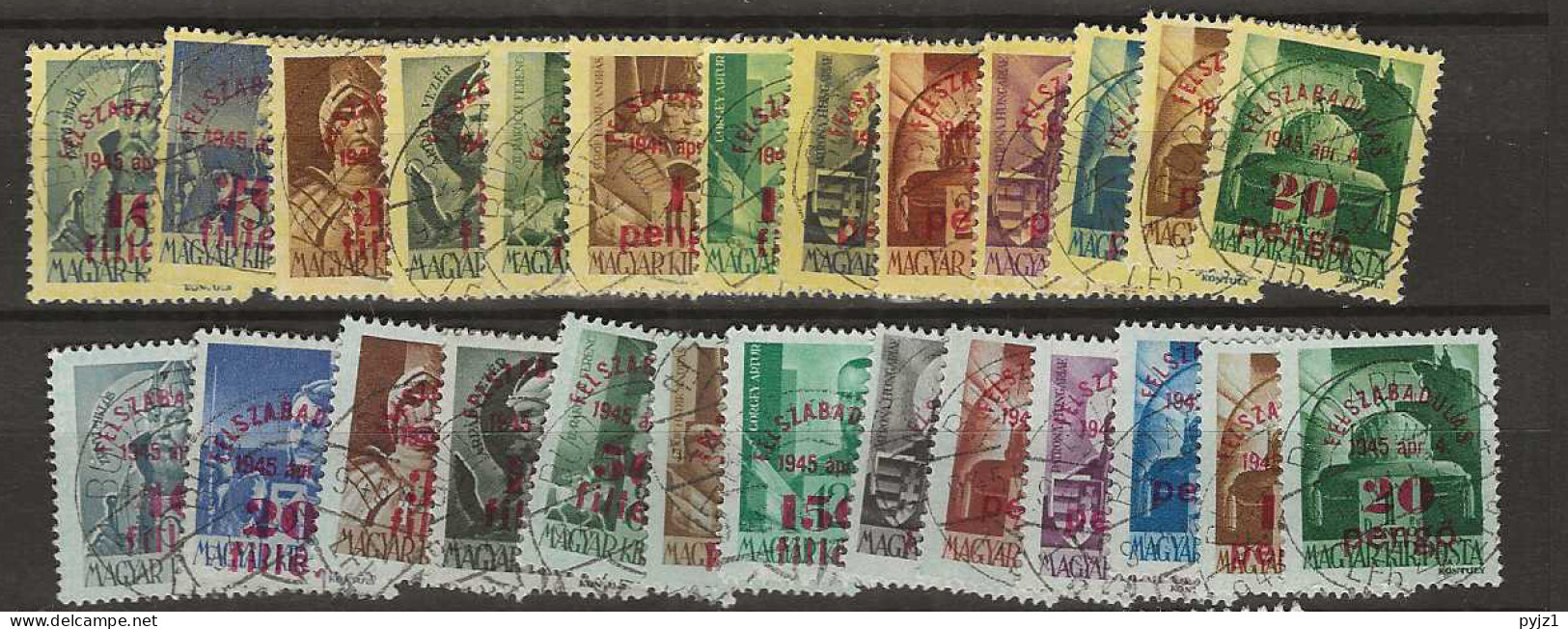 1945 USED Hungary Mi 760-72 - Gebraucht