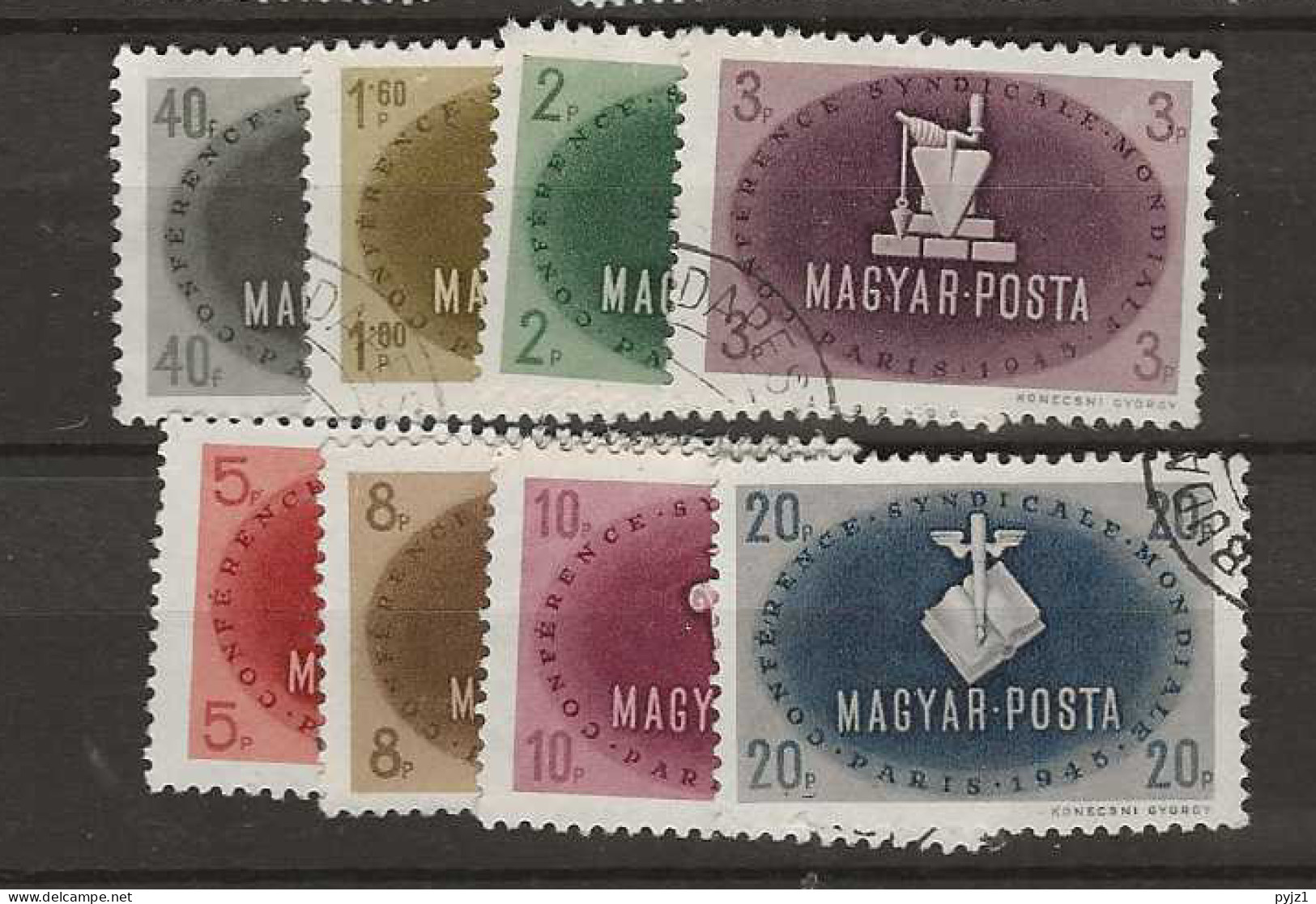 1945 USED Hungary Mi 844-51 - Gebraucht