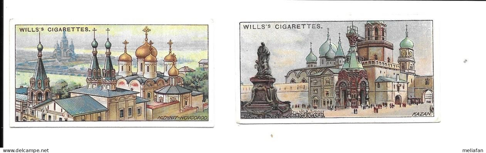 DK56 - CARTES CIGARETTES WILLS - GEMS OF RUSSIAN ARCHITECTURE - KAZAN - NIJNI NOVGOROD - Autres & Non Classés