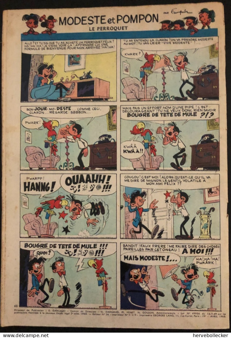 TINTIN Le Journal Des Jeunes N° 600 - 1960 - Tintin