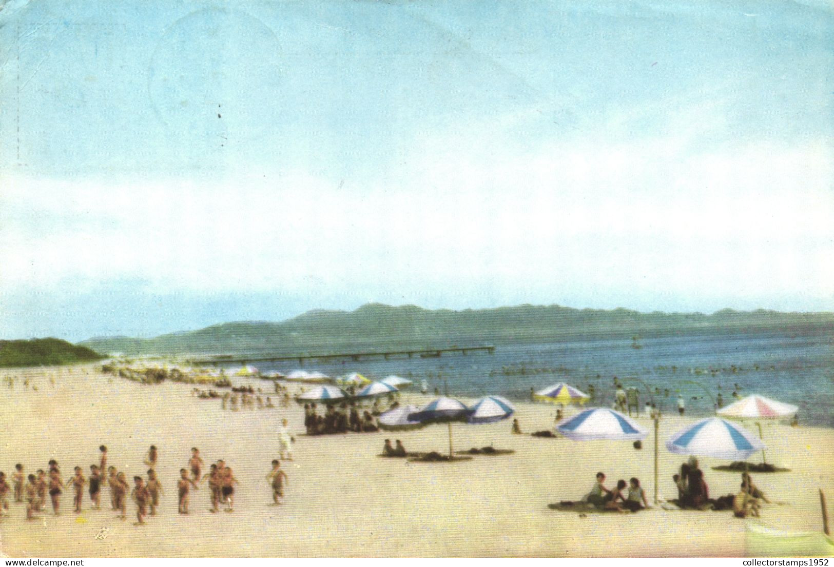 SONGDOWON BEACH, UMBRELLA, CHILDREN, NORTH KOREA, POSTCARD - Corée Du Nord