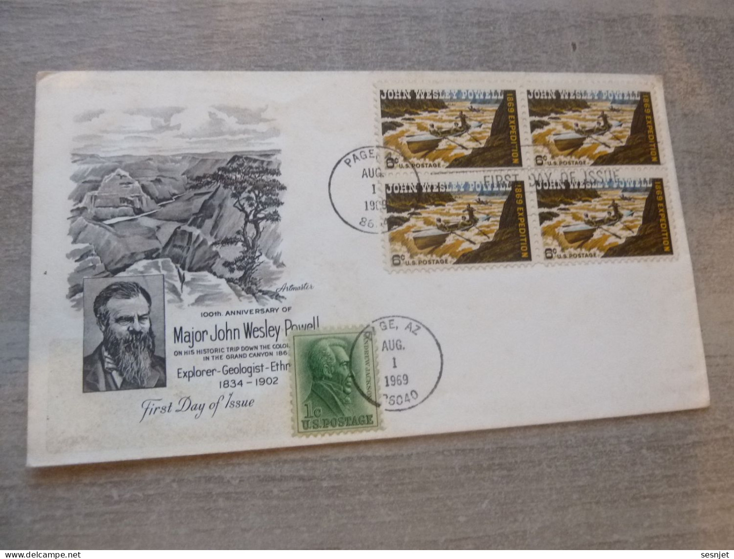 Major John Wesley Powell (1834-1902) Explorer - First Day Of Issue - Année 1969 - - Used Stamps