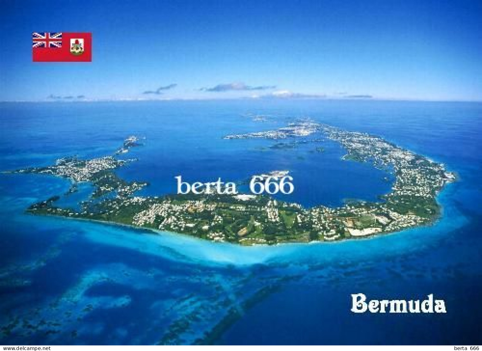 Bermuda Island Aerial View New Postcard - Bermudes