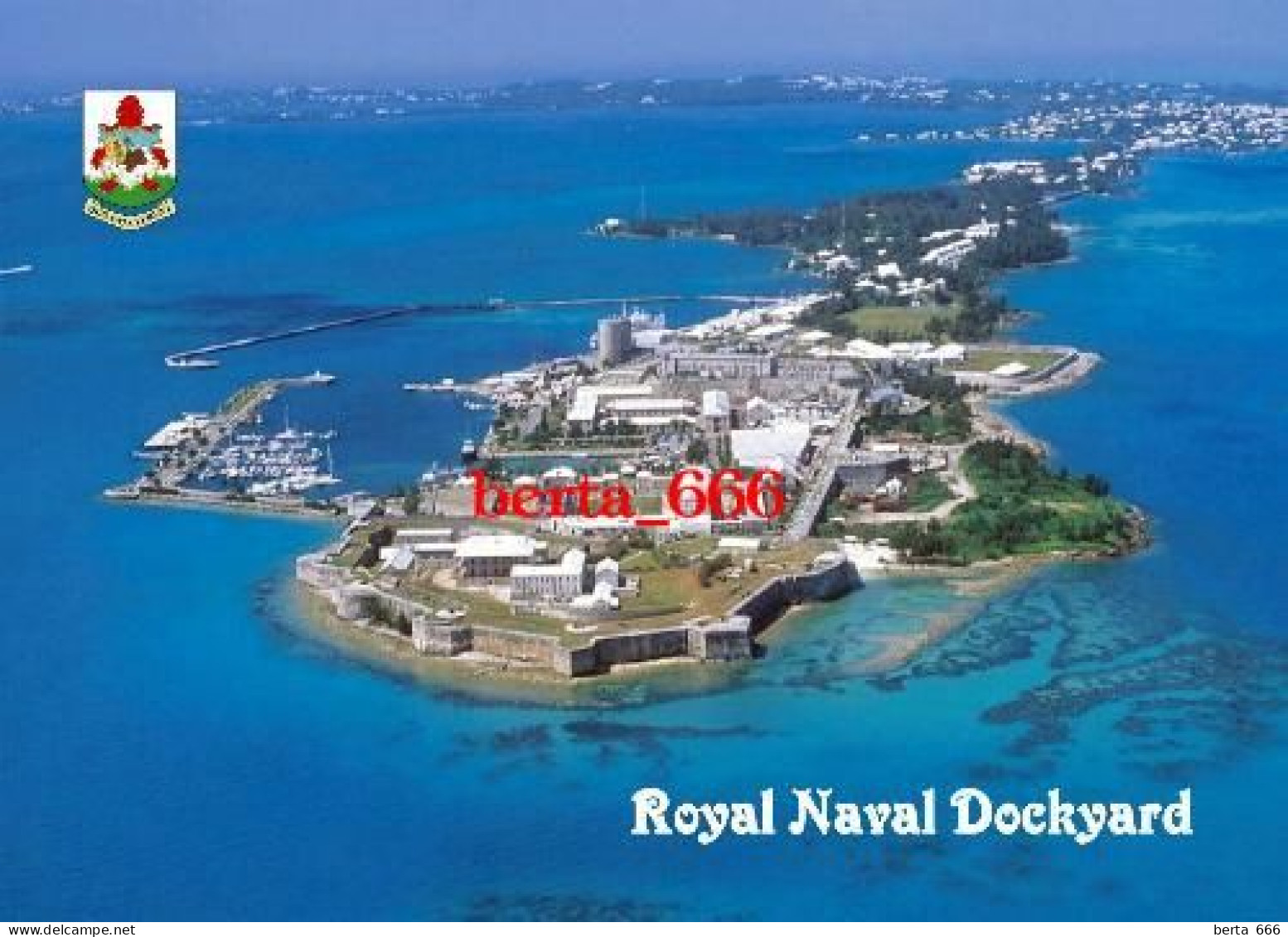 Bermuda Royal Naval Dockyard Aerial View New Postcard - Bermudes