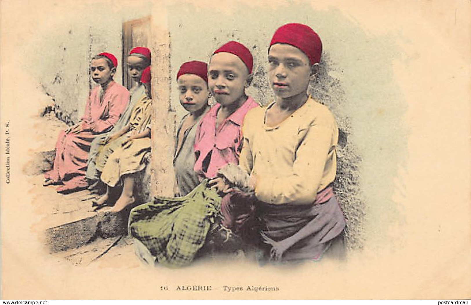 Algérie - Types D'enfants Algériens - Ed. Collection Idéale P.S. 16 Aquarellée - Niños