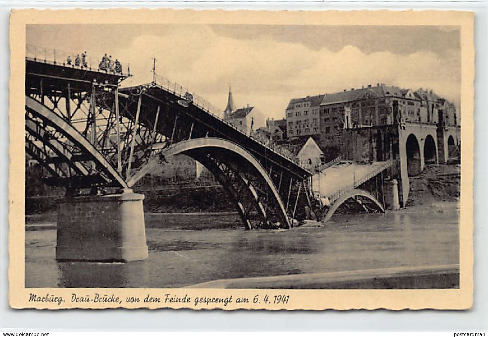 SLOVENIJA Slovenia - MARIBOR - Dravski Most, Ki Ga Je Sovražnik Razstrelil 6. Aprila 1941 - Slowenien