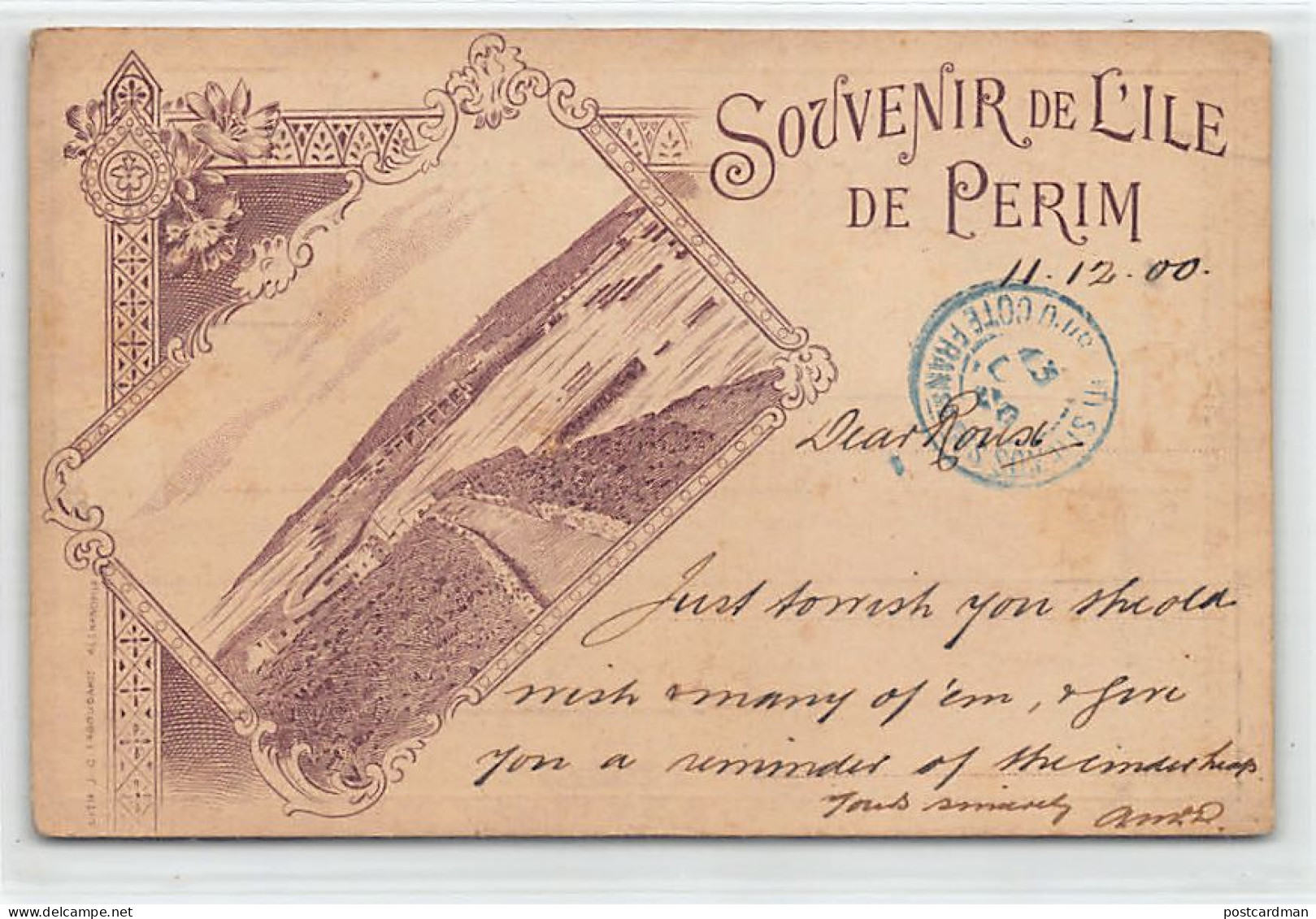 Yemen - PERIM ISLAND - Souvenir De L'Ile De Perim - Publ. J. C. Lagoudajis  - Jemen