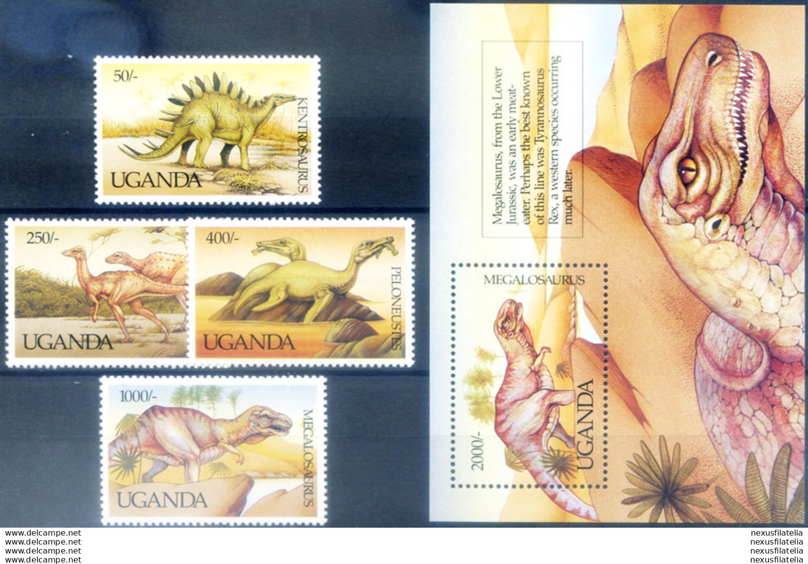 Fauna. Dinosauri 1992. - Ouganda (1962-...)