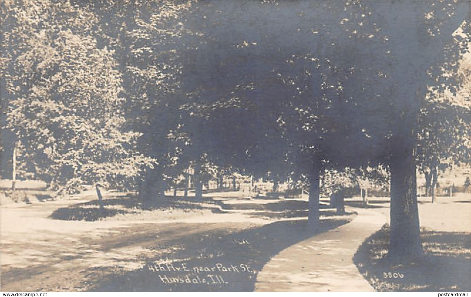HINSDALE (IL) 4th Avenue East, Near Park Street - REAL PHOTO - Other & Unclassified