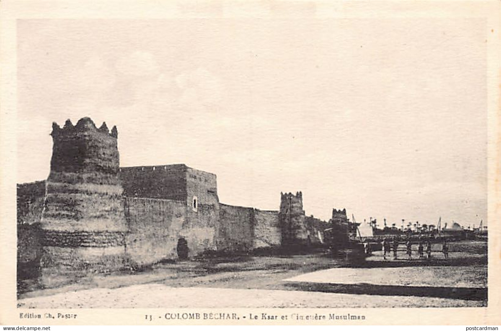 Algérie - COLOMB BÉCHAR - Le Ksar Et Cimetière Musulman - Ed. Ch. Pastor 13 - Bechar (Colomb Béchar)