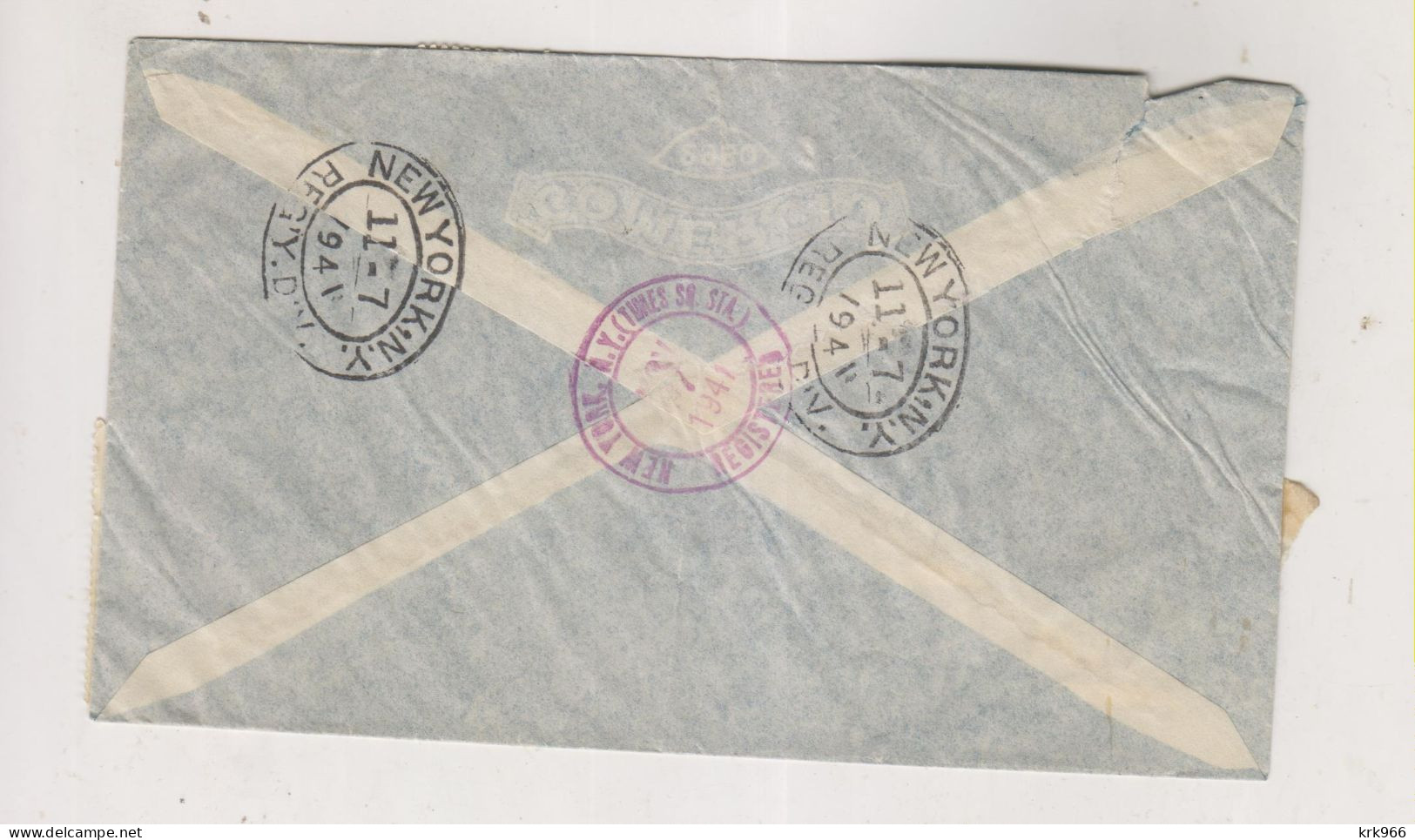 ARGENTINA  BUENOS AIRES 1941 Registered  Airmail  Cover To UNITED STATES - Covers & Documents