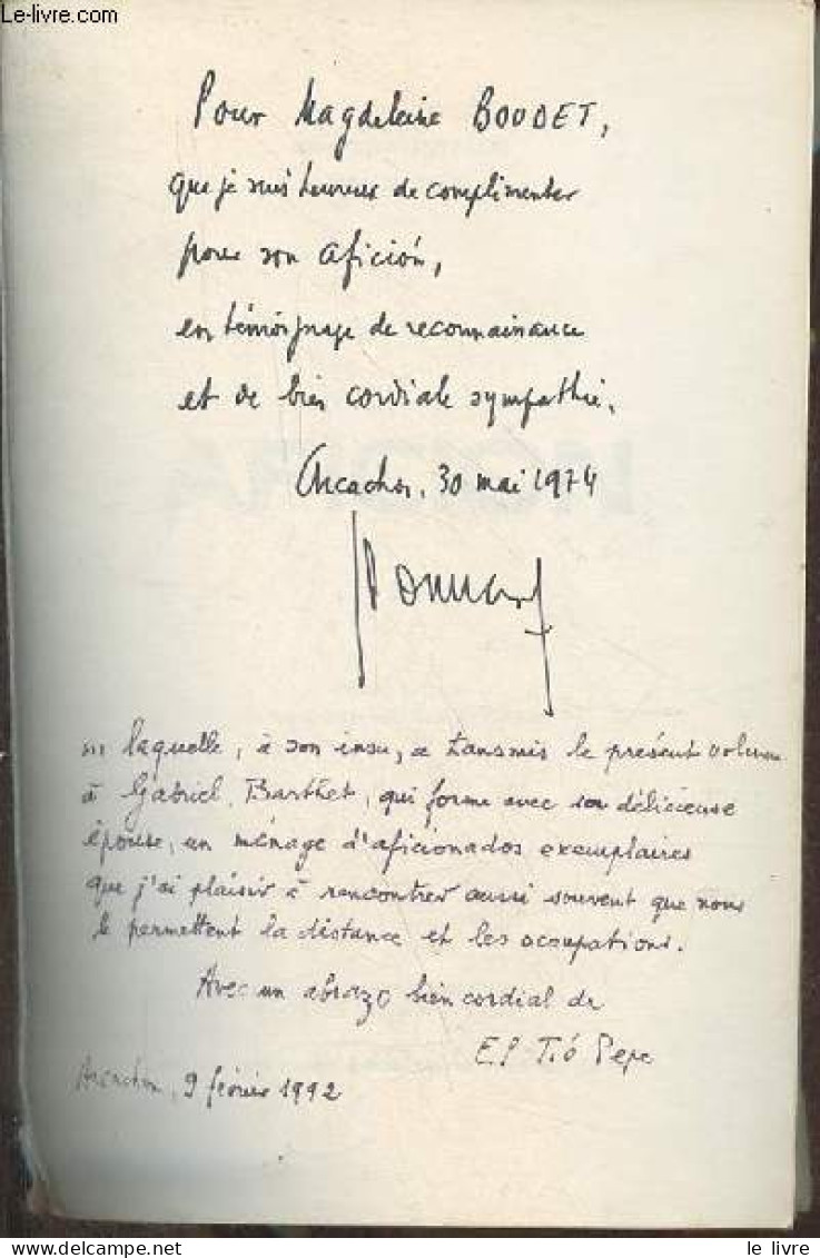 Aficion - Dédicace De L'auteur. - Darracq Jean-Pierre (El Tio Pepe) - 1974 - Libros Autografiados