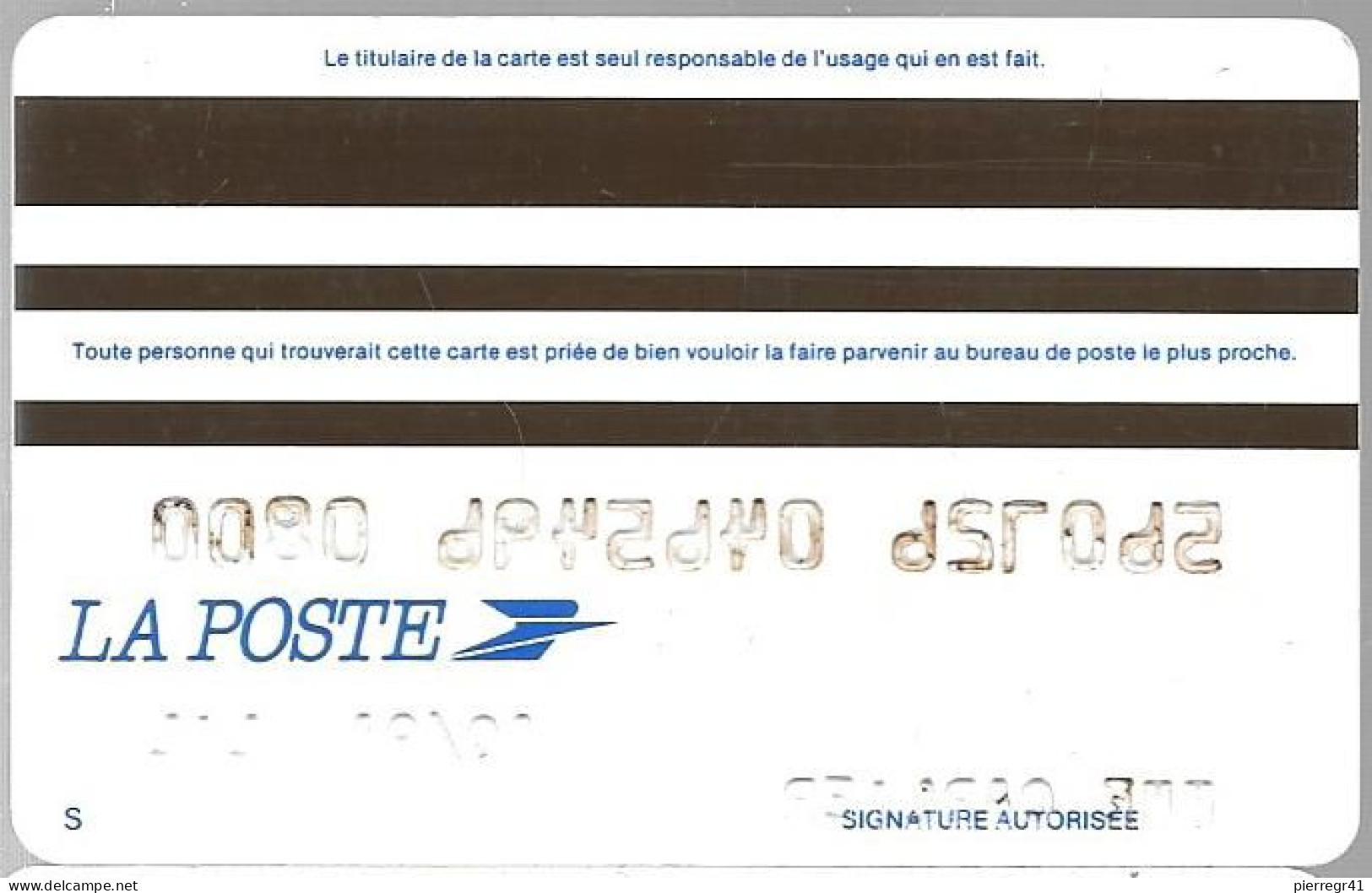 -CARTE²°-MAGNETIQUE-RETRAIT-LA POSTE-CARTE 24/24-Exp 10/91-  TBE-RARE - Schede Bancarie Uso E Getta