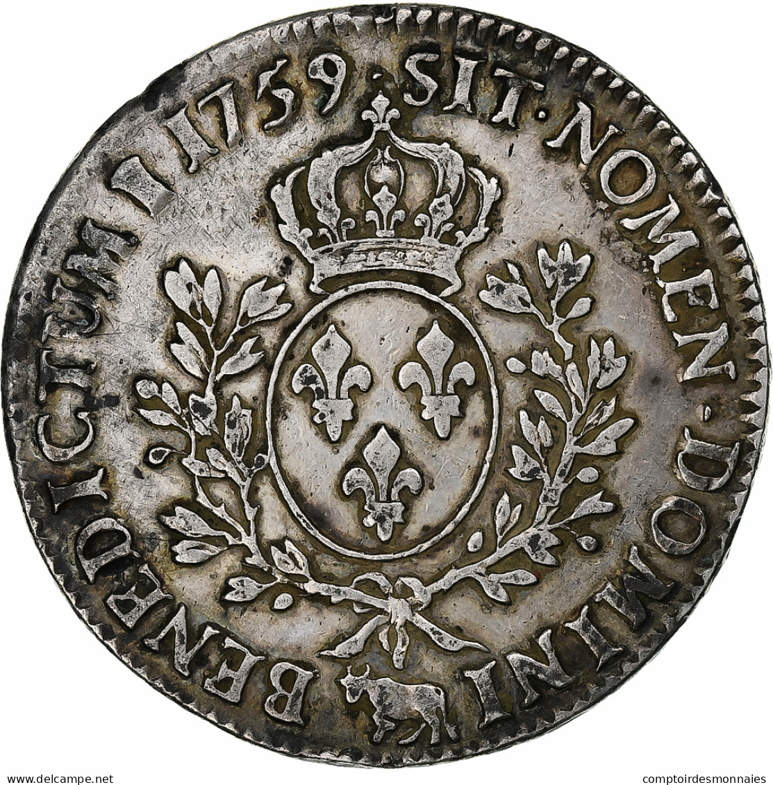 France, Louis XV, Écu De Béarn Au Bandeau, 1759, Pau, Argent, TB+ - 1715-1774 Louis XV Le Bien-Aimé