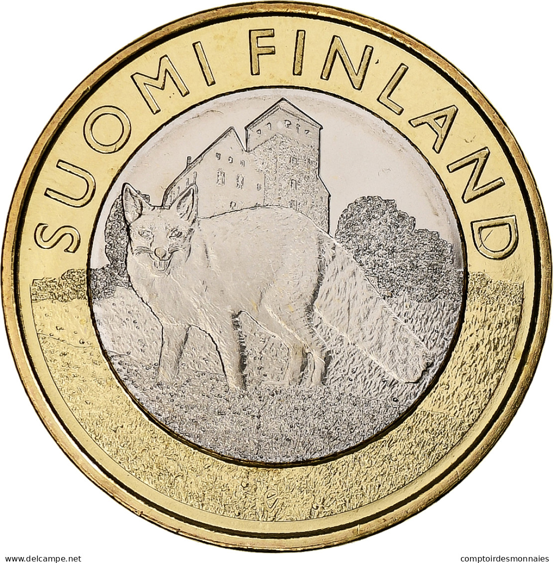 Finlande, 5 Euro, The Nordic Nature - Fauna, 2014, Vantaa, Bimétallique, FDC - Finlande