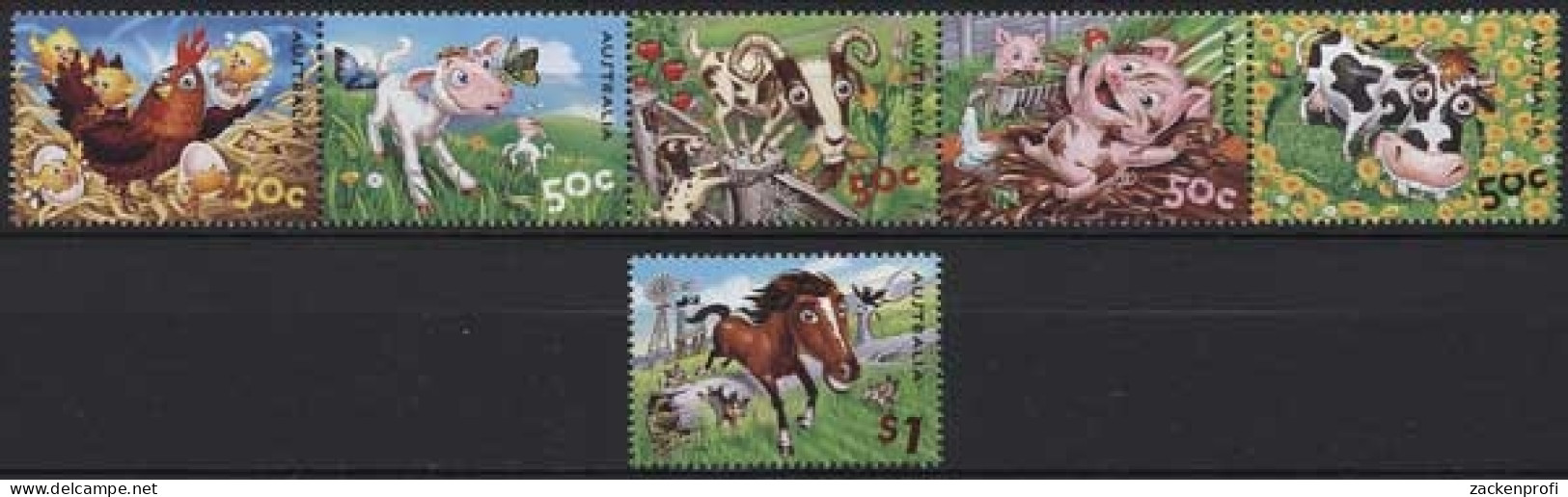 Australien 2005 Farmtiere 2492/97 ZD Postfrisch - Ungebraucht