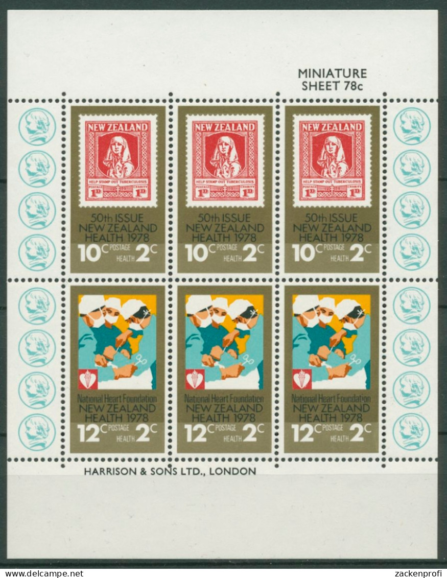 Neuseeland 1978 Gesundheit Herz-Stiftung 751/52 K Postfrisch (C25843) - Blocks & Kleinbögen