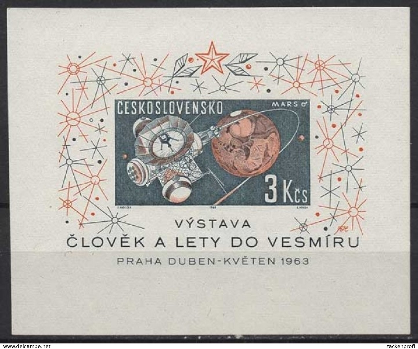 Tschechoslowakei 1963 Weltraumforschung Block 19 Postfrisch (C91803) - Hojas Bloque