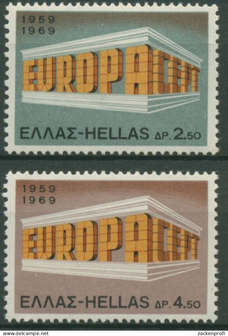 Griechenland 1969 EUROPA: Tempel 1004/05 Postfrisch - Unused Stamps