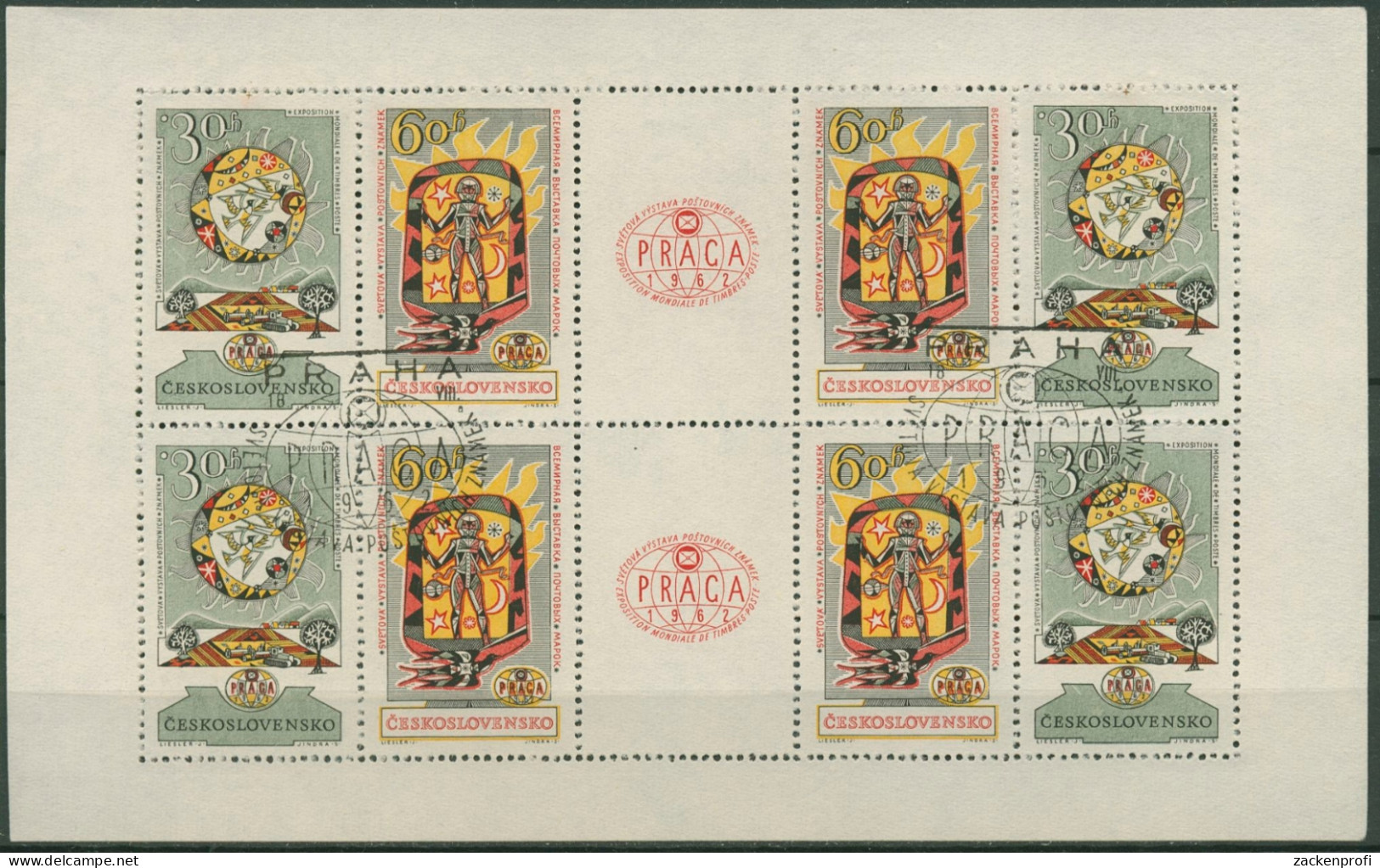 Tschechoslowakei 1962 PRAGA'62 Kleinbogen 1355/56 K Gestempelt (C91919) - Blocks & Sheetlets