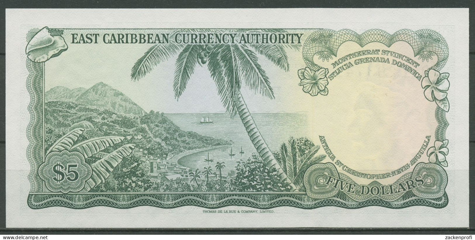 Ostkaribische Staaten 5 Dollars 1965, KM 14 H Kassenfrisch (K429) - East Carribeans