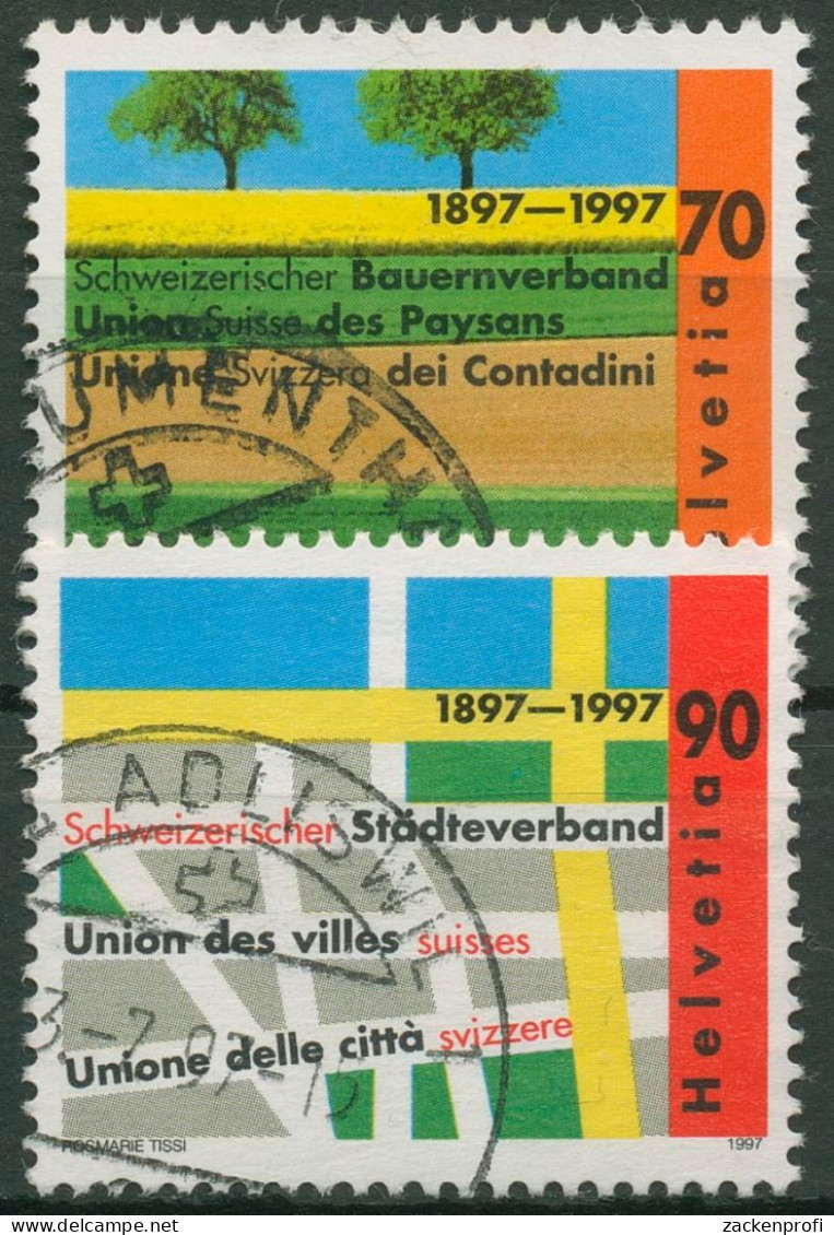 Schweiz 1997 Ereignisse Bauernverband Städteverband 1616/17 Gestempelt - Oblitérés