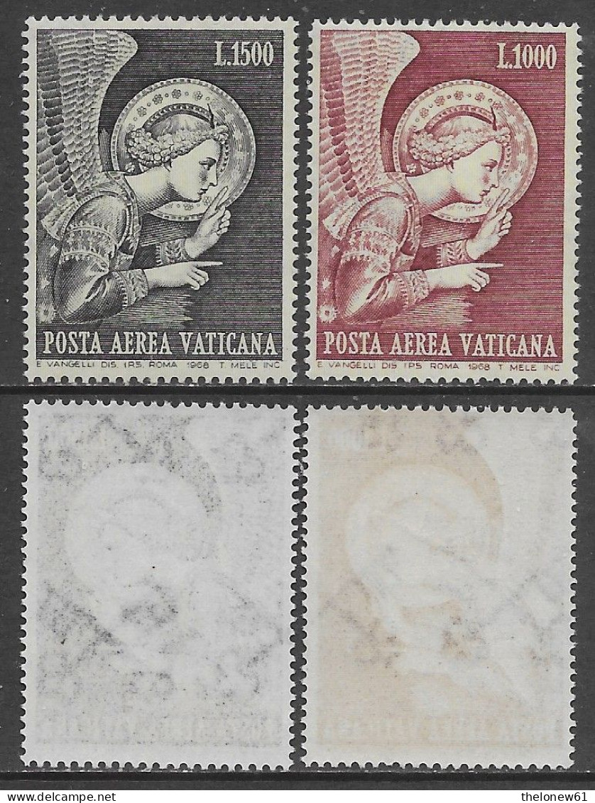 Vaticano Vatican 1968 Aerea Angelo Sa N.A53-A54 Completa Nuova Integra MNH ** - Luftpost