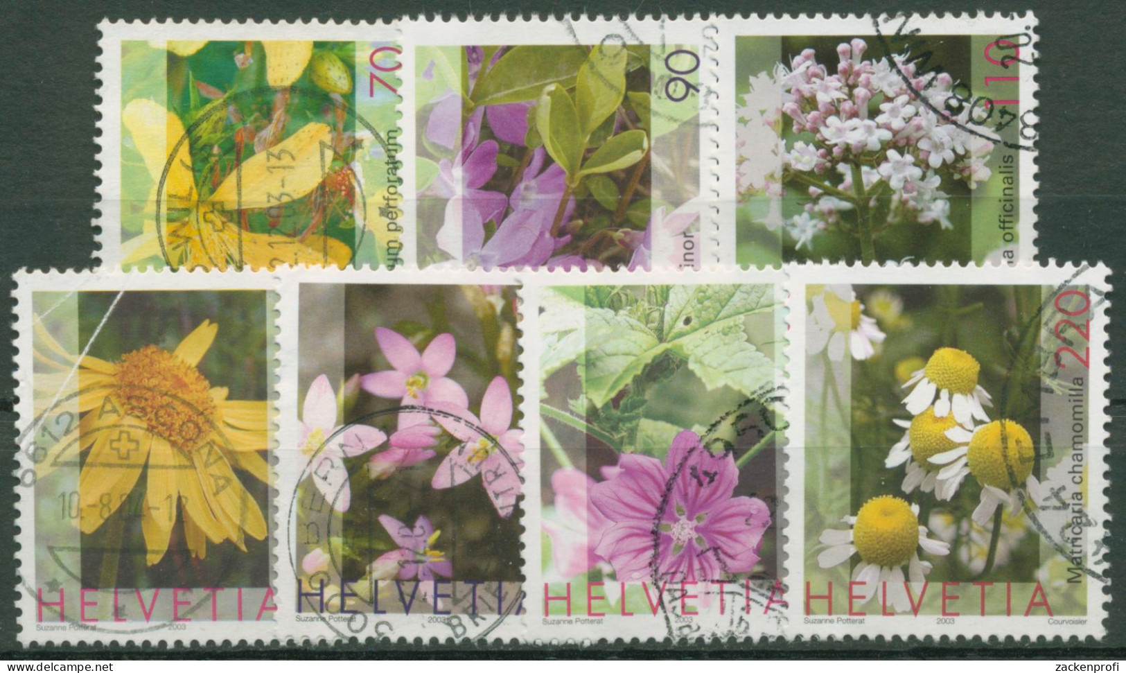 Schweiz 2003 Pflanzen Heilpflanzen 1820/26 Gestempelt - Gebruikt