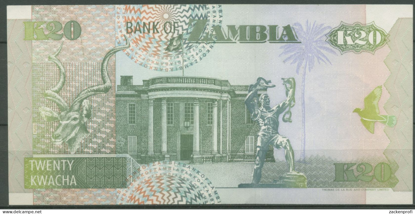 Sambia 20 Kwacha 1992, KM 36 A Kassenfrisch (K377) - Zambie