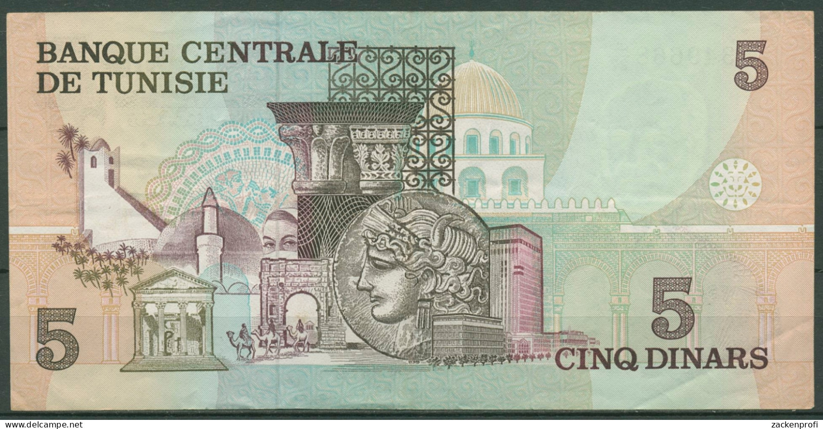 Tunesien 5 Dinars 1973, KM 71 Gebraucht (K391) - Tunisie
