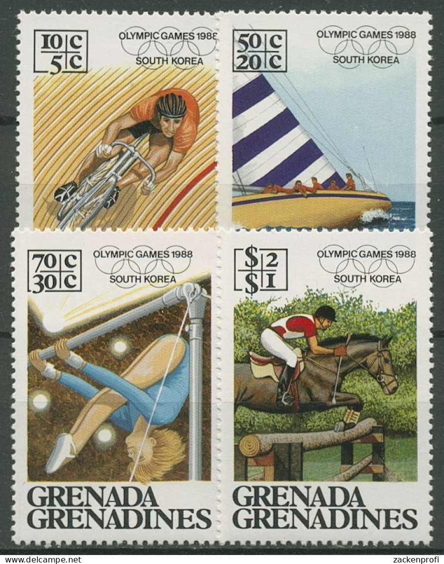 Grenada-Grenadinen 1986 Olympia Sommerspiele Seoul 812/15 Postfrisch - Grenade (1974-...)