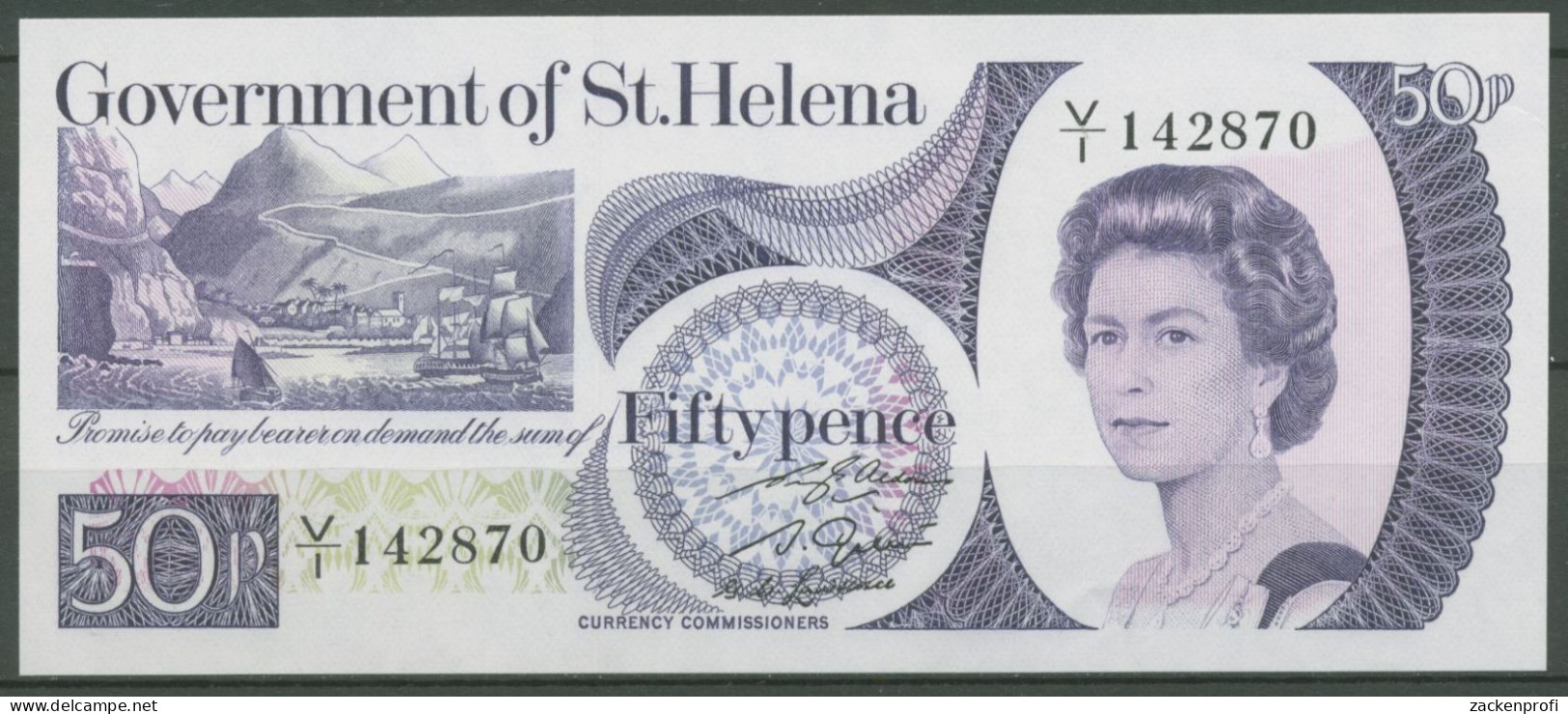 St. Helena 50 Pence 1979, KM 5 A Kassenfrisch (K352) - Sainte-Hélène