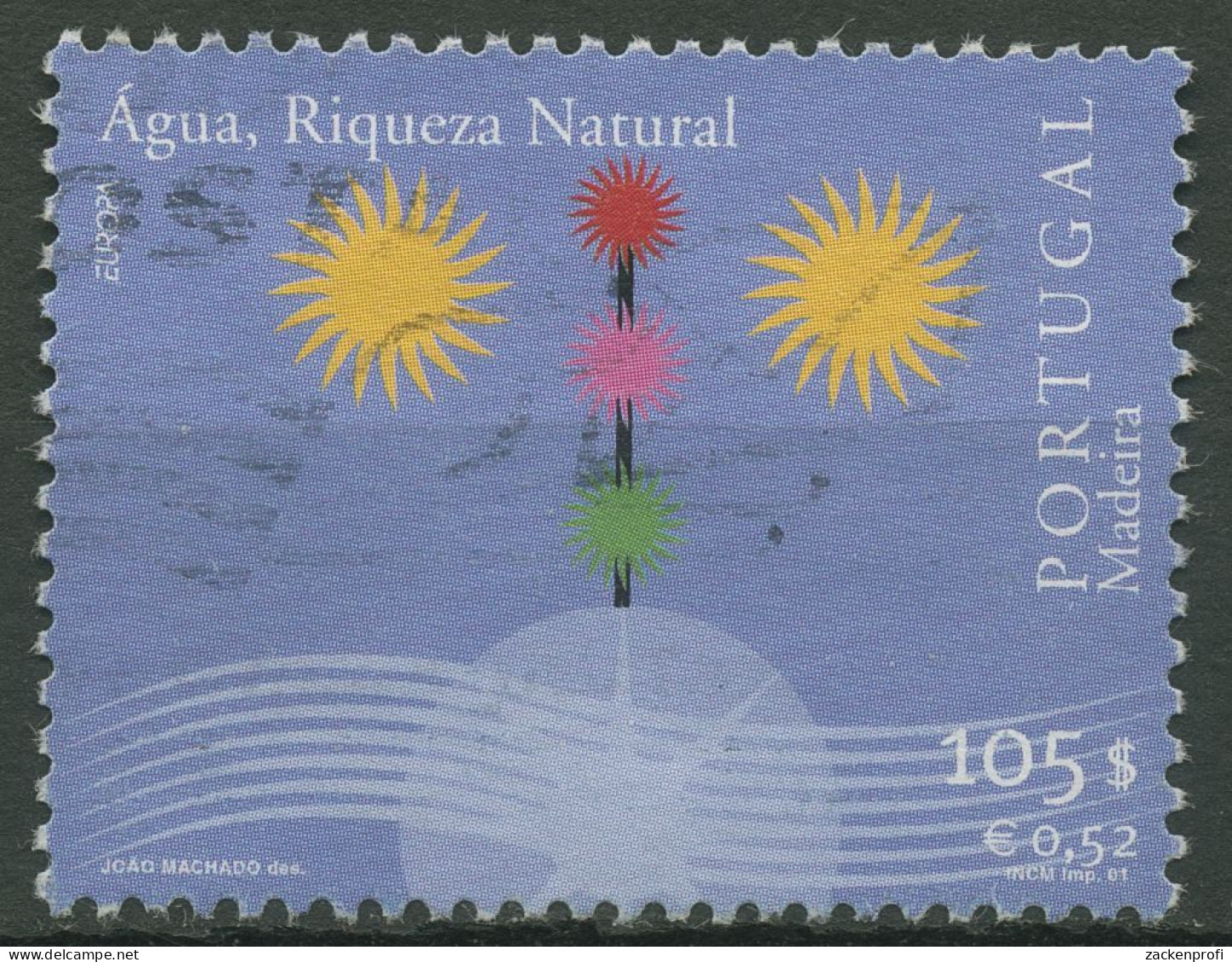 Portugal - Madeira 2001 Europa CEPT Lebensspender Wasser 212 Gestempelt - Madère