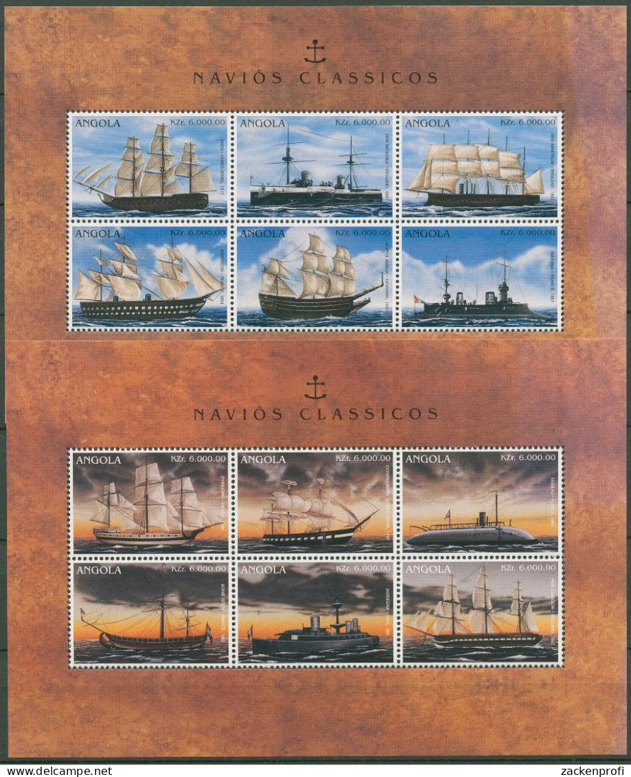 Angola 1996 Kriegsschiffe Segelschiffe 1070/81 K Postfrisch (C40143) - Angola