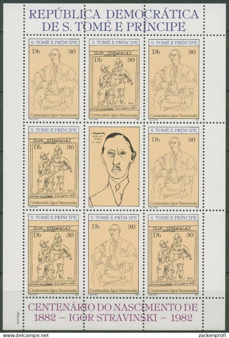 Sao Tomé Und Príncipe 1982 Komponist Strawinski 771/72 A K Postfrisch (C40161) - Sao Tomé Y Príncipe