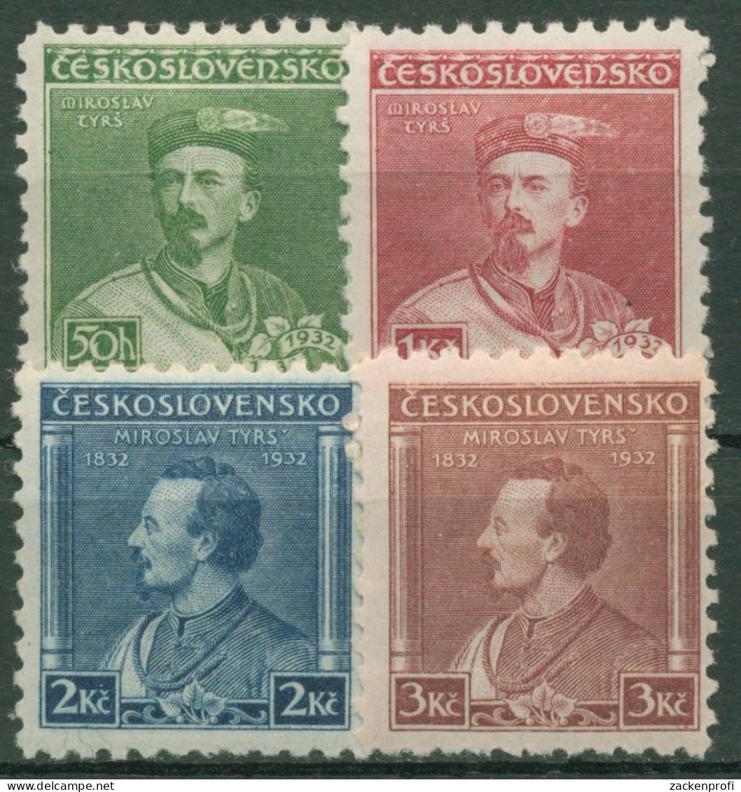 Tschechoslowakei 1932 Turnvereinigung SOKOL Miroslav Tyrs 314/17 Mit Falz - Unused Stamps