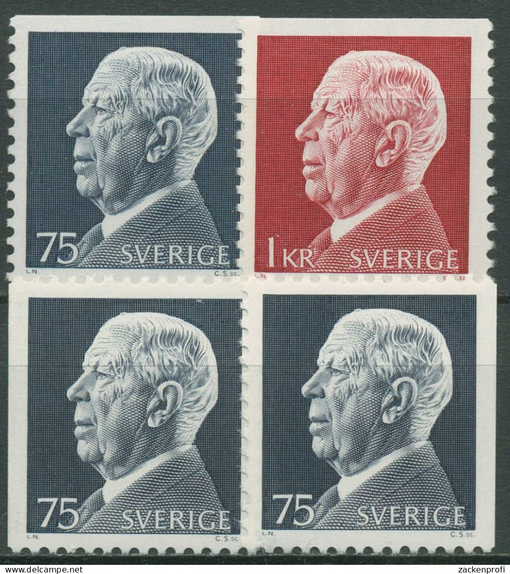 Schweden 1972 König Gustav VI. Adolf 779/80 Postfrisch - Unused Stamps