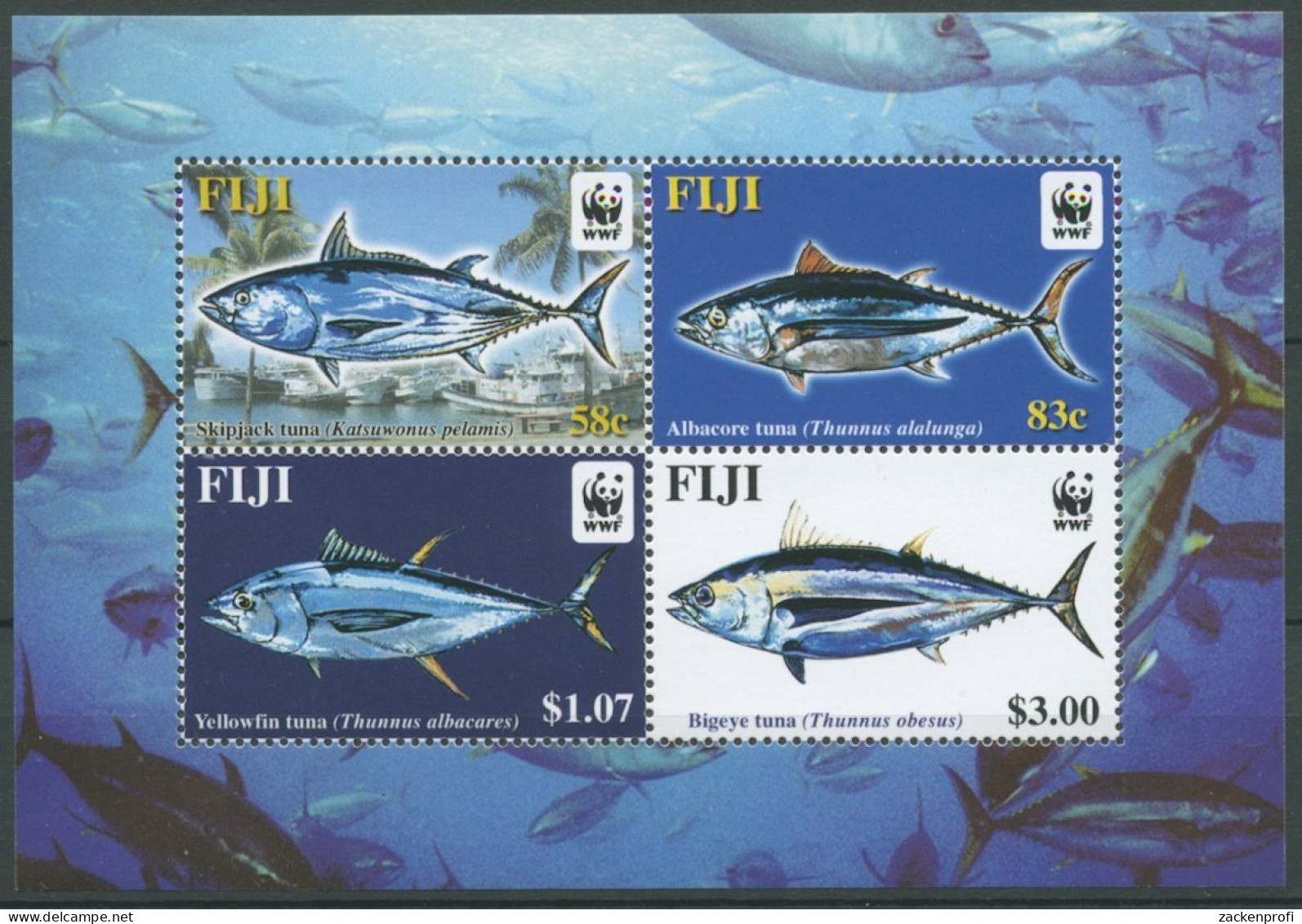 Fidschi 2004 WWF Naturschutz Thunfische Block 45 I Postfrisch (C23084) - Fiji (1970-...)