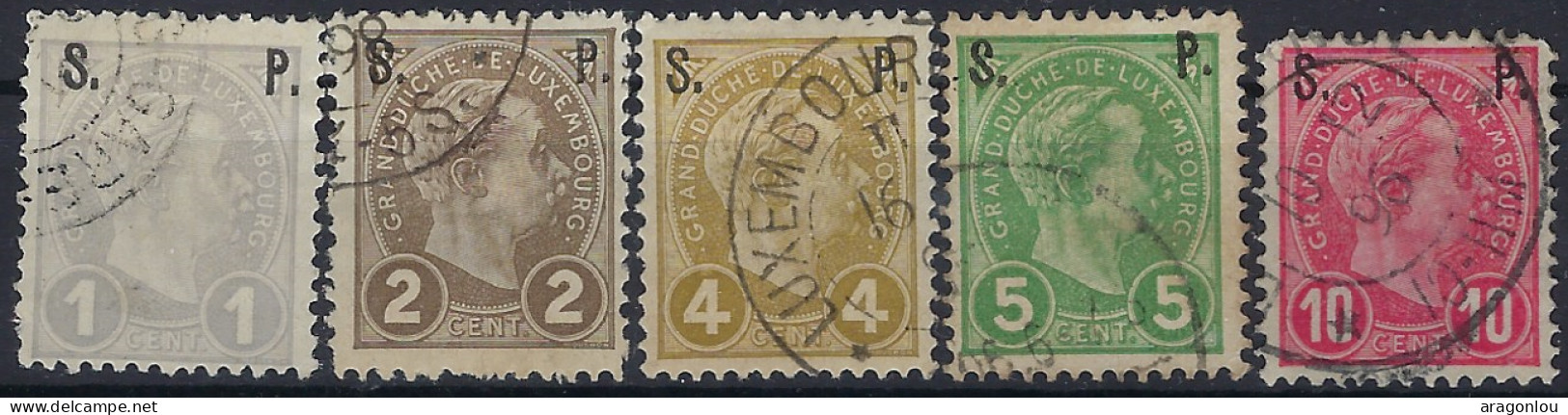 Luxembourg - Luxemburg - Timbres - 1895   Adolphe Profil   S.P.  Satz   °   VC 50,- - 1895 Adolphe Right-hand Side