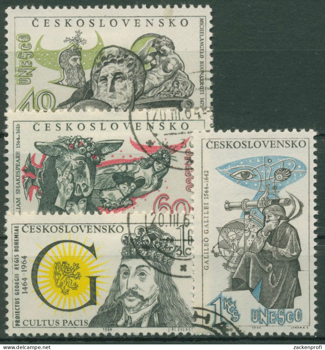 Tschechoslowakei 1964 Persönlichkeiten Galilei Shakespeare 1459/62 Gestempelt - Usati