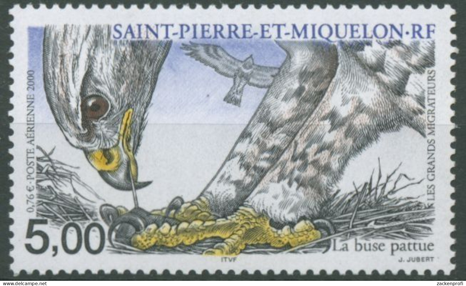 Saint-Pierre Et Miquelon 2000 Zugvögel Rauhfußbussard 821 Postfrisch - Ungebraucht