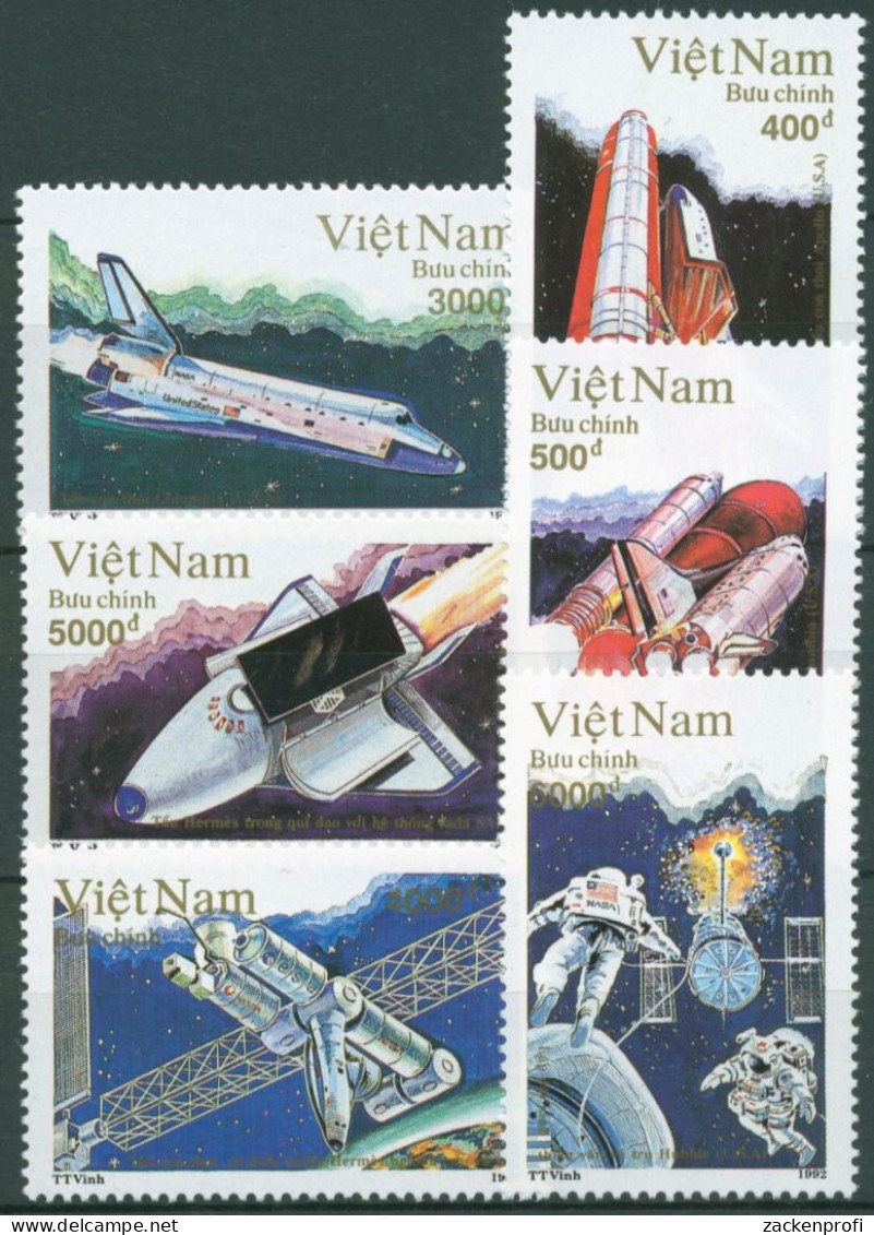 Vietnam 1992 Weltraumforschung Raumfahrzeuge 2431/36 Postfrisch - Vietnam