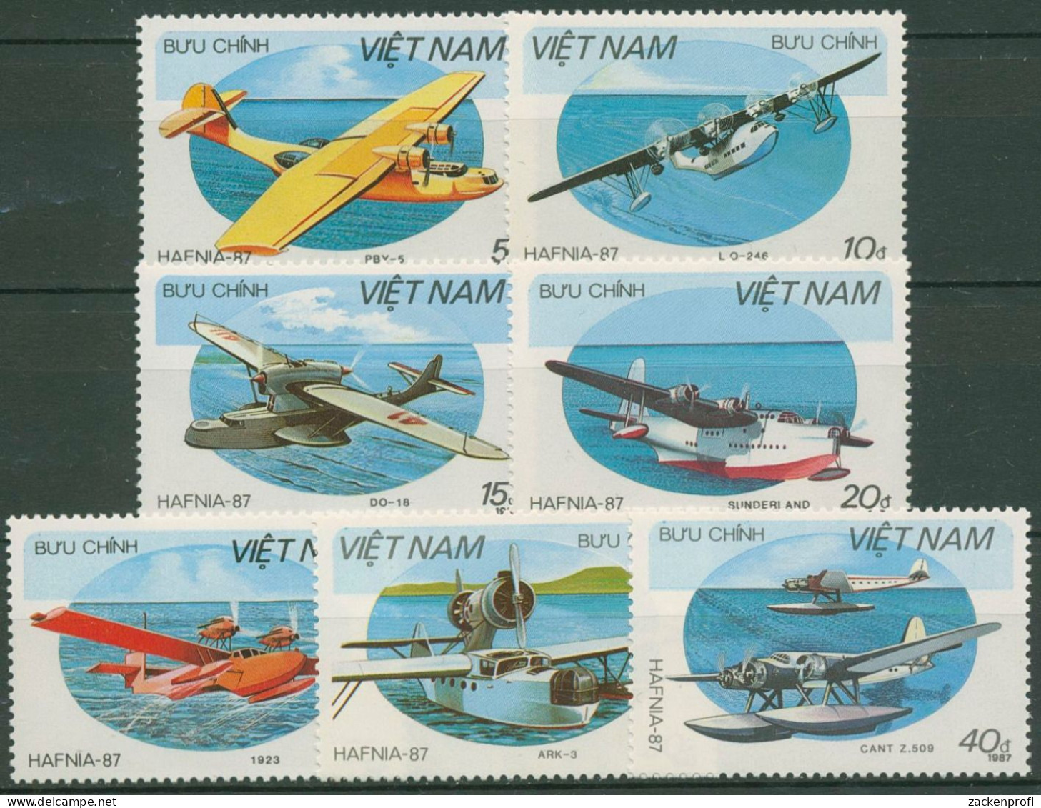 Vietnam 1987 HAFNIA Flugzeuge 1860/66 A Postfrisch - Vietnam