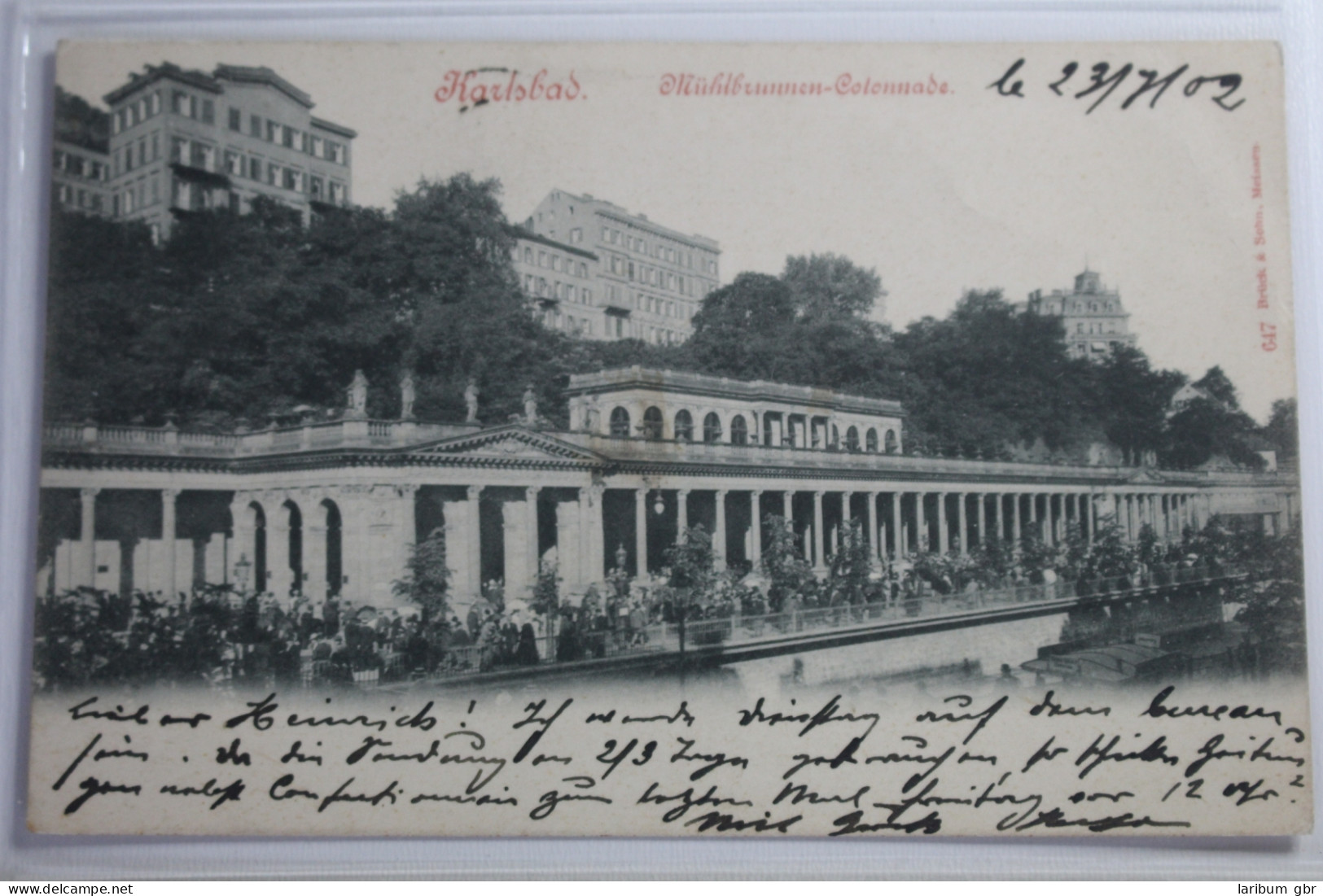 AK Karlsbad Mühlbrunnen-Cotonnade 1902 Gebraucht #PJ486 - Sudeten