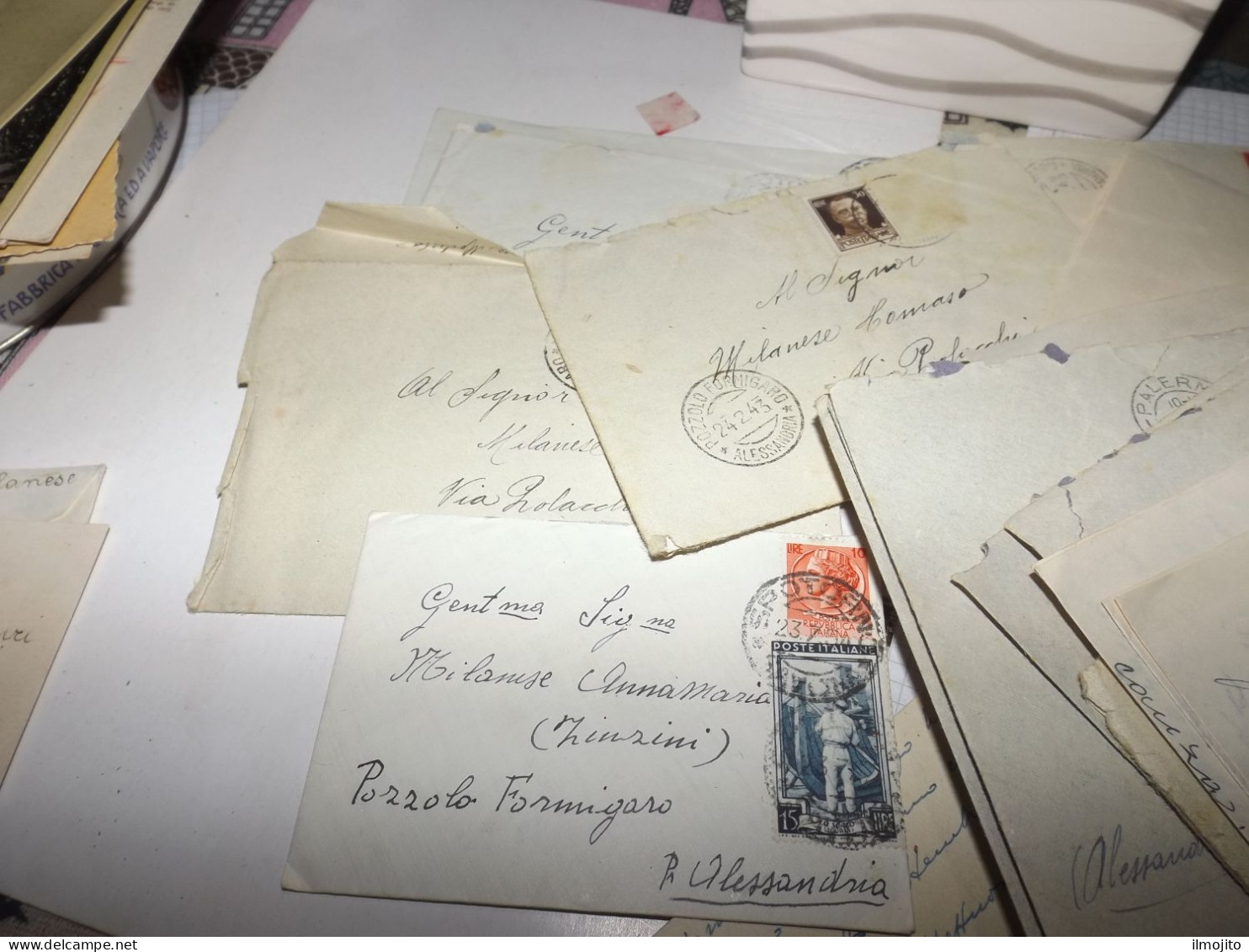 LOTTO DI 240 GRAMMI DI CORRISPONDENZA BUSTE ANNI 40 1943 - Collections