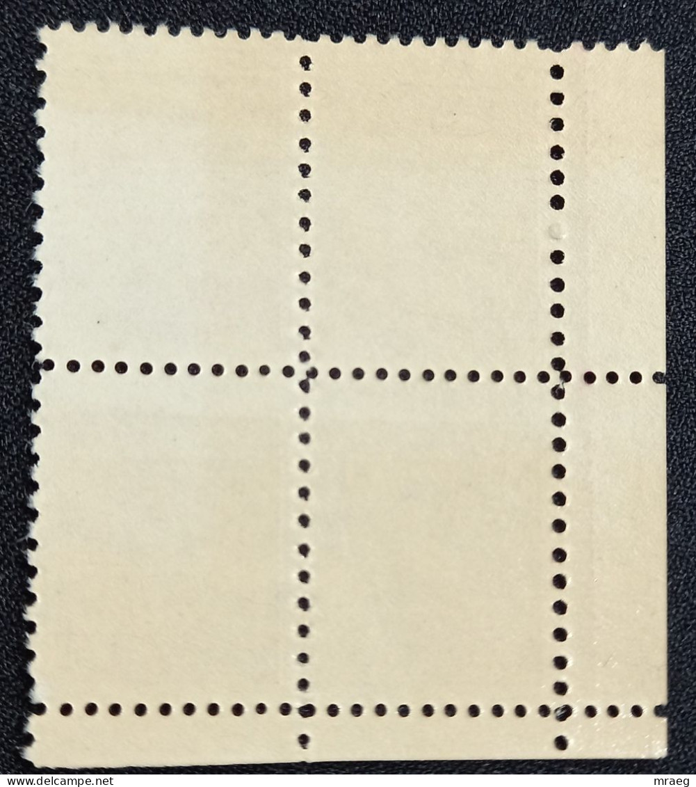 TURKEY 1947 OFFICIAL (RESMİ ) 2 Lira Mnh Unused STAMPS BLOCK OF 4 Rare. - Unused Stamps