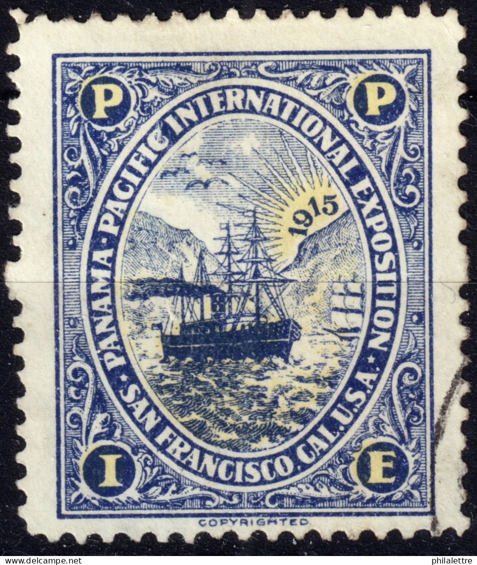 USA - 1915 "PANAMA PACIFIC INTERNATIONAL EXPOSITION" San Francisco Poster Stamp - Used (thin Spot) - Used Stamps