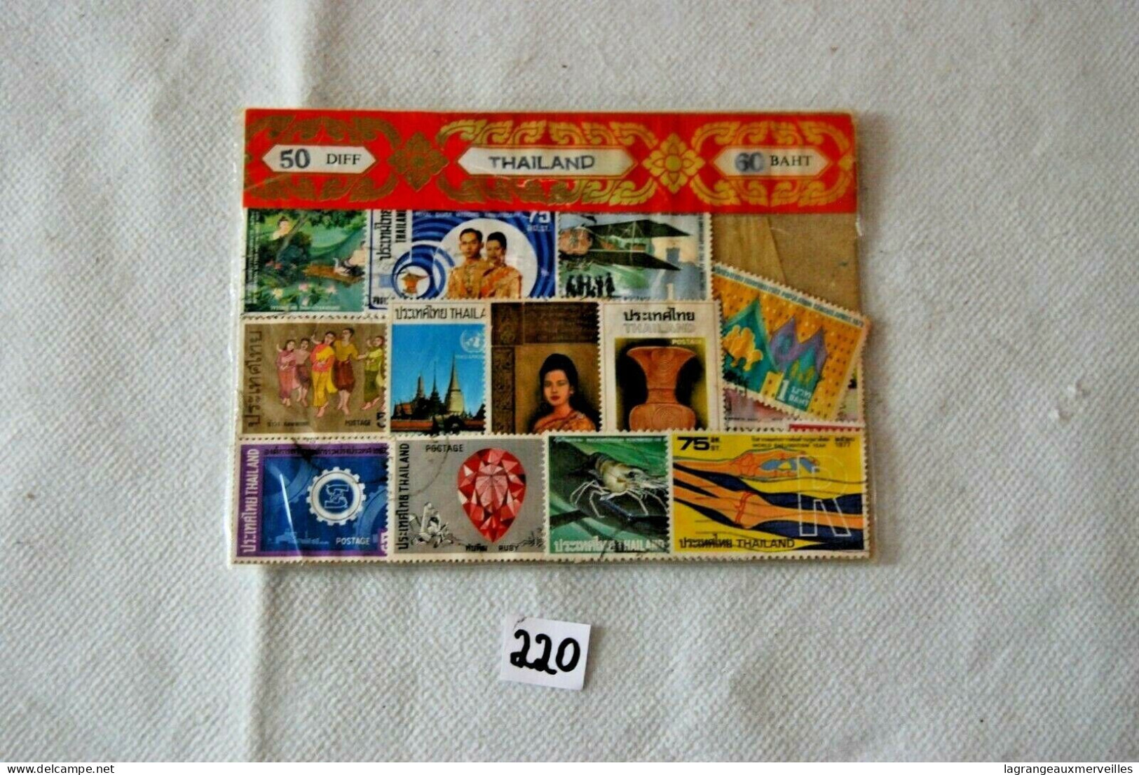 C220 Ancien Lot De Timbres - Thailande - Collections (en Albums)