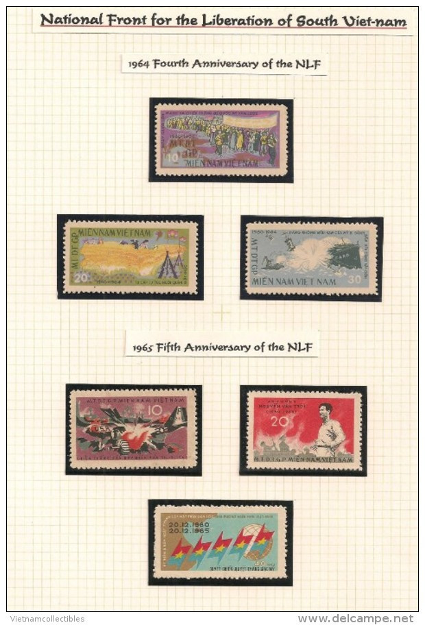 Completed Collection Of Vietnam Viet Nam South NLF MNH Perf Stamps 1963-1976 / 09 Photos - Vietnam